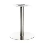 image of G & A GR23 Stainless Steel Restaurant Table Base, 23" Spread, 3" Column, Brushed Finish, Dining Height