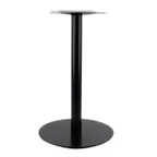 image of G & A GRBL18 Gr Series Table Base, 18" Spread, 2" Column, Dining Height, Black Powder Coated Steel
