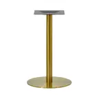 image of G & A GRD23 Gold Powder Coated Steel Table Base, 23in Spread, 3in Column, Dining Height