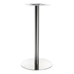 image of G & A GRH23 Stainless Steel Bar Height Table Base, 23" Spread, 3" Column, Brushed Finish