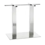 image of G & A GS1628 Stainless Steel GS Series Table Base, 16x28 Spread, 3 Dia. Column, Dining Height, Brushed Finish
