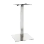 image of G & A GS1818 Stainless Steel Table Base, 18x18 Spread, Dining Height, Brushed Finish