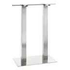 image of G & A GSH1628 GS Series Bar Height Stainless Steel Table Base, 16x28 Spread, Brushed Finish