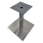 image of G & A GSH1818UMB GS Series 18x18 Bar Height Stainless Steel Table Base, Brushed Finish, 3 Dia. Column
