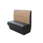 image of G & A HORIZONTAL-1/4-48 1/4 Circle Upholstered Channel Back Corner Booth, 48"H, Solid Wood Frame, COM/Esprit Vinyl, Priced per Foot