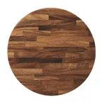 image of G & A HS24 Round Saman Hardwood Table Top, 24" dia., 1-1/2" thick, Exotic Walnut UV Finish