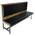 image of G & A NOVAC-S-48 Single Plain Back Booth, Upholstered Back & Seat, Wood Frame, 48H, COM/Esprit Vinyl, Sold per Foot