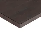 image of G & A PRO2442-QUICKSHIP 24" x 42" Rectangular Solid American Red Oak Wood Table Top, Walnut Finish, 1-3/4" Thick