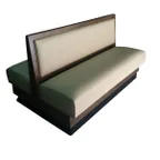 image of G & A PROVENCE-D-42 Double Plain Back Booth, Upholstered Padded Wood Back, 42"H, Wood Frame, Sold per Foot