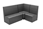 image of G & A QSM-C Modular Corner Booth, 30"W x 26"D x 42"H, Upholstered Vinyl, Plain Back