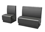 image of G & A QSM-S1 Modular Deuce Booth, 28"L x 26"D x 42"H, Upholstered Vinyl, Quick Ship