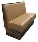 image of G & A SCOTT-S-48 Single Plain Back Booth, Upholstered Seat & Back, Wood Frame, 48H, Sold per Foot