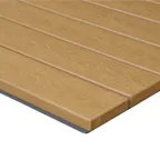image of G & A ST3030 Square Table Top, 30x30, 1-1/4 Thick, Synthetic Teak Slats, Aluminum Frame