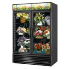 image of True GDM-49FC-HC~TSL01 54" 2 Glass Door Floral Merhandiser, w/ 4 Shelves