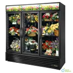 image of True GDM-72FC-HC~TSL01 - 78" Three‑Section Floral Merchandiser, 6 Shelves