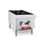 image of General GCHP-12-2LP 12" Countertop Gas Hotplate with Manual Controls, (2) Cast Iron Burners