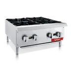 image of General GCHP-24-4LP 24" Countertop Gas Hotplate with Manual Controls, (4) Cast Iron Burners
