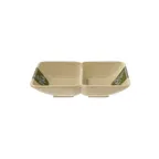 image of GET 037-TD Sauce Dish, 2‑Compartment 1 Oz Each, 4" x 3", Melamine, Dishwasher‑Safe - 1 Dozen