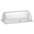 image of GET 10078 Frilich Dome Cover, 21-3/5" W x 13-7/10" D x 9-1/2" H, Plastic with Steel Knob, Clear