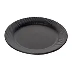 image of GET 15003216001 Sustain Rim Plate, 10" Dia. x 1" H, Round, Black, Melamine, Dishwasher Safe