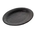 image of GET 15003265001 Cheforward Sustain Rim Platter - 14" Round, Black Melamine, Dishwasher Safe, BPA Free