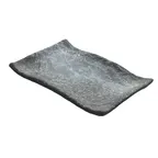 image of GET 15005064007 Cheforward Platter, 11"L x 7-1/2"W x 1-3/10"H, Rectangular Melamine Pewter Gray