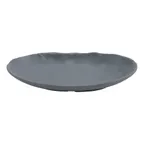 image of Get 15005081005 Endure Plate, Oval, 9-1/10"L x 5-1/2"W x 1-3/5"H, Melamine, Weathered Onyx, Gray