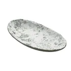 image of GET 15005081006 Cheforward Endure Plate, 9-1/10"L x 5-1/2"W x 1-3/5"H, Oval, Melamine, Gray