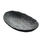 image of GET 15005081007 Cheforward Endure Plate, 9-1/10"L x 5-1/2"W x 1-3/5"H, Oval Melamine Gray