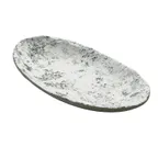 image of Get 15005083006 Cheforward Endure Plate, 10-1/4"L x 6-1/10"W x 1-3/5"H, Medium, Oval, Melamine, Gray