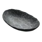 image of Get 15005083007 Cheforward Plate, 10 1/4"L x 6 1/10"W x 1 3/5"H, Oval, Melamine, Weathered Pewter