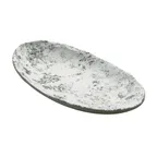 image of GET 15005085006 Cheforward Endure Plate, Large Oval 12-2/5"L x 7"W x 1-3/5"H, Melamine, Grays
