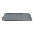 image of GET 15005101005 Endure Plate, Oblong, 9-1/10"L x 4-3/10"W x 1"H, Melamine, Weathered Onyx, Gray