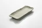 image of GET 15005101008 Endure Plate – 9-1/10"L x 4-3/10"W x 1"H, Ivory Melamine Rectangular, Sandstone