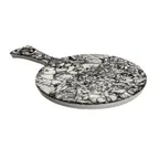 image of GET 15019052034 Cheforward Lapis Board, 15-1/4" x 9-3/5" x 1/2", Round, Handle, Melamine, BPA Free