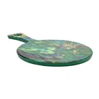 image of GET 15019052037 Cheforward Lapis Board, 15-1/4"L x 9-3/5"W x 1/2"H, Round Melamine with Handle