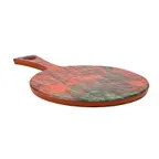 image of GET 15019052038 Cheforward Lapis Round Board 15-1/4" L x 9-3/5" W 1/2" H Melamine Senora Handle