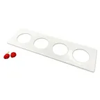 image of GET 1/2LIDL4-MOD-WW Tile, 20-3/16" x 6-3/16" x -3/4" Aluminum, White, Holds 4 Bottles, Dishwasher Safe