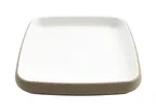 image of GET 21373-TOH/SND Cheforward Hatch Plate, 6.5"L x 6.5"W x 1"H, Square, Honey/Sandstone Melamine
