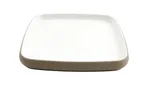 image of GET 21374-TOH/SND Two-Tone Honey Interior Sandstone Exterior Melamine Square Plate, 8.5"x8.5"x1"