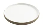 image of GET 21379-TOH/SND Hatch Plate, 10-1/2" Dia. X 1"H, Round, Honey/Sandstone Two-Tone Melamine