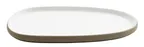 image of GET 21382-TOH/SND Cheforward Hatch Plate, 15.5" Oblong, Two‑Tone Honey Interior/Sandstone, Melamine