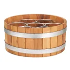 image of GET 2747740 Frilich Carafine Bucket Set, 15-3/4" Dia. x 7-1/10" H, Wood Frame with PC Liner - Set