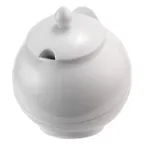 image of GET 2757350 Frilich Pure Nature Round China Bowl with Lid, 3.7 Qt (8‑7/10" Dia. x 10‑1/5" H), White