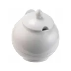 image of GET 2931150 Frilich Spare Plate/Dish China Bowl M, 1.5 Liter, White, With Lid Holder