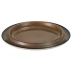 image of GET 2933234 Frilich Plate - 9" Diameter x 1" Height, Round China Dinner Plate in Caramel
