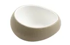 image of GET 31075-TOH/SND Cheforward Hatch Ramekin, 3 Oz., 3.9"L x 3.3"W x 1.7"H, Oval, Two-Tone, Melamine