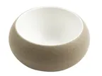 image of GET 31077-TOH/SND Cup, 8 Oz, 4.5"L x 4.5"W x 2.1"H, Beige Melamine, Honey & Sandstone Exterior