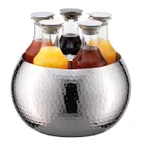 image of GET 3148063 Tub Set 13-4/5" X 12-3/5" H, 5 1.3qt Tritan Carafes Lids Tub With Ice Tube Hammered -Set