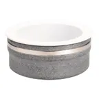 image of GET 3257050 Frilich Earth Set Round 12-1/5" Dia. X 5-3/5" H, Plate, Soapstone Base, Steel Hoop - Set